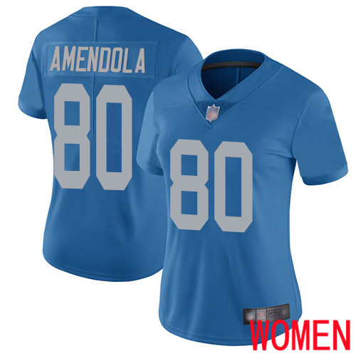 Detroit Lions Limited Blue Women Danny Amendola Alternate Jersey NFL Football #80 Vapor Untouchable->women nfl jersey->Women Jersey